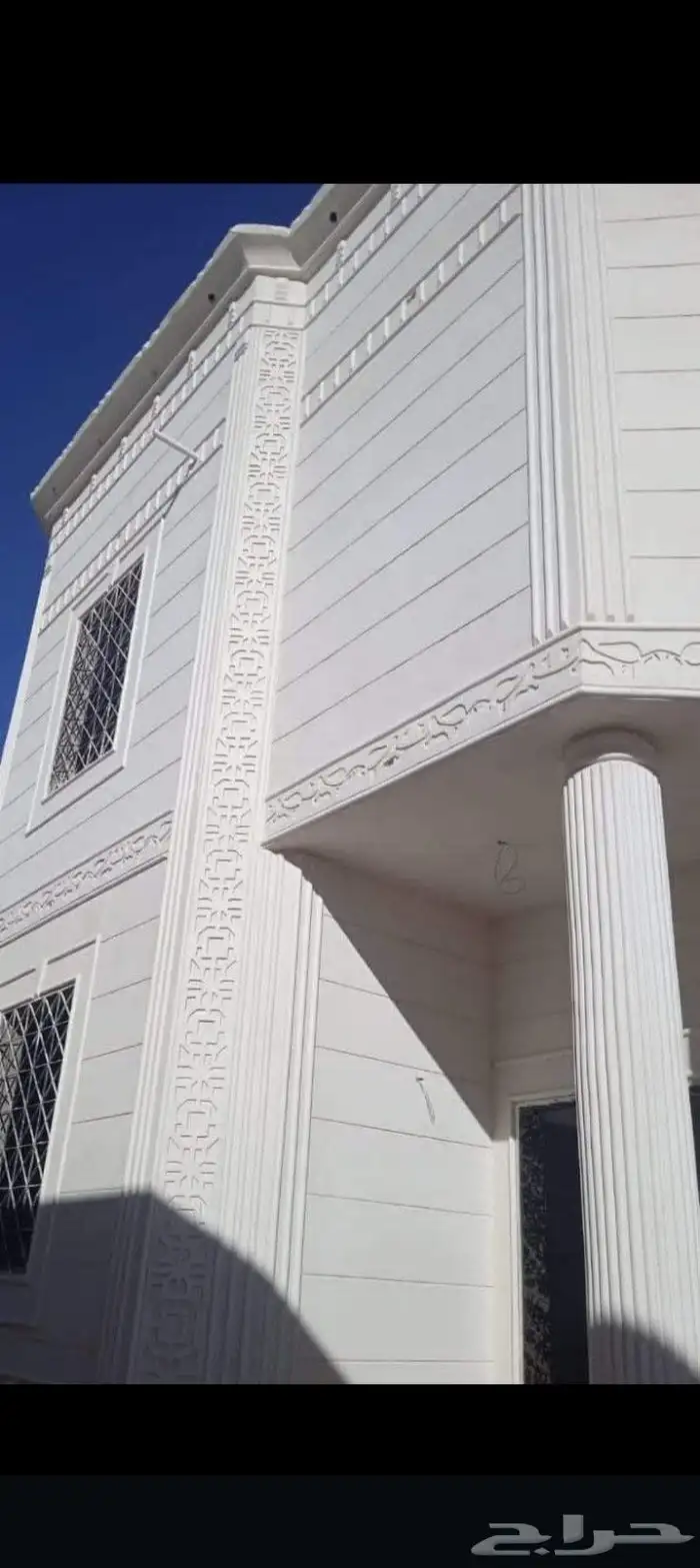 ديكورات خارجيه والياسه ملونه بلاسمنت الأبيض 7