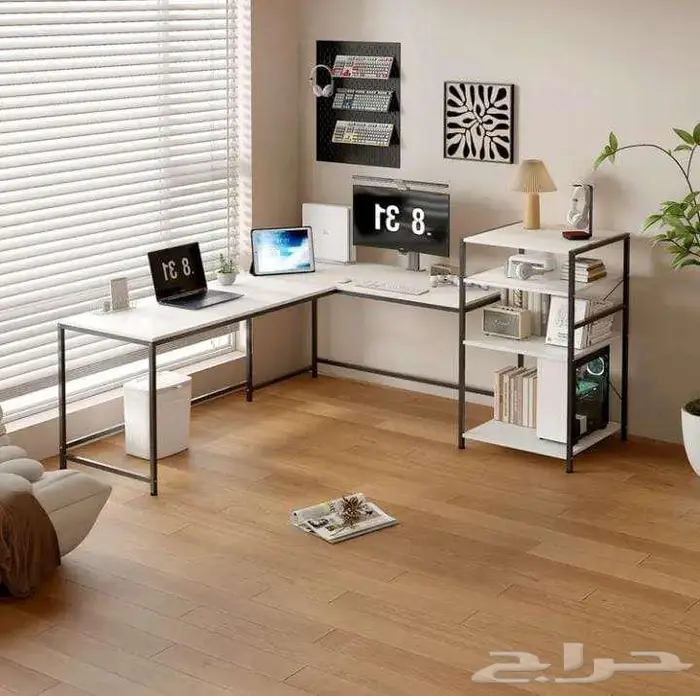 طاوله مكتب كمبيوتر عملي زاوية 7