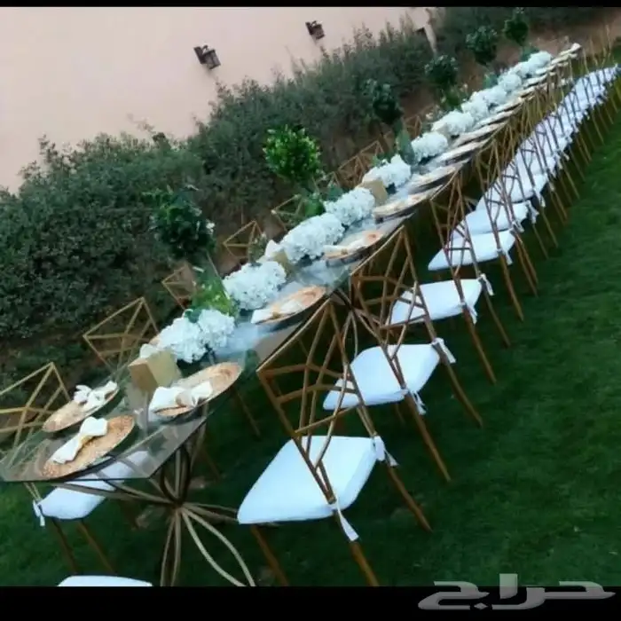 تاجيل لوازم حفلات كراسي وطاولات جلسات شعبيه 7