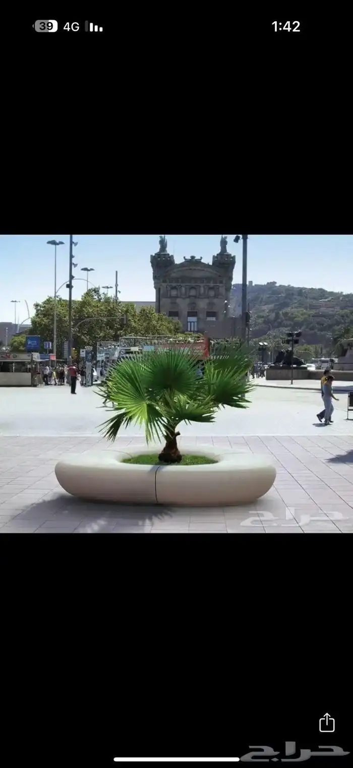 جلسات خارجية فيبر جلاس وسلة نفايات فيبر جلاس 0