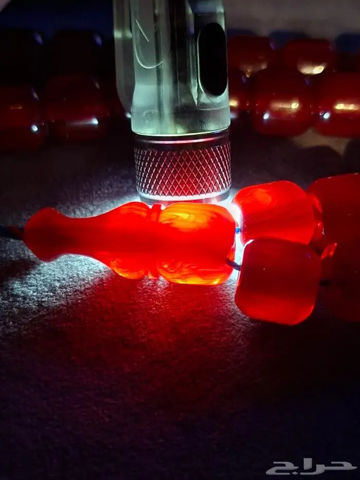 مسباح فاتوران احمر شفاف صندوقي صب قديم 16