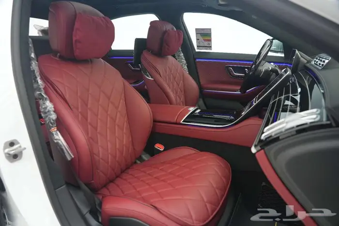 مرسيدس S 500 موديل 2025 أصفار خليجي أبيض أحمر 8