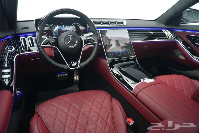 مرسيدس S 500 موديل 2025 أصفار خليجي أبيض أحمر 12