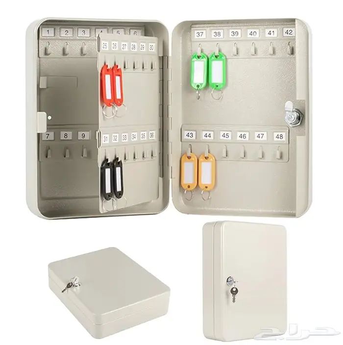 صندوق مفاتيح معدني يثبت على الحائط لتنظيم المفاتيح 3