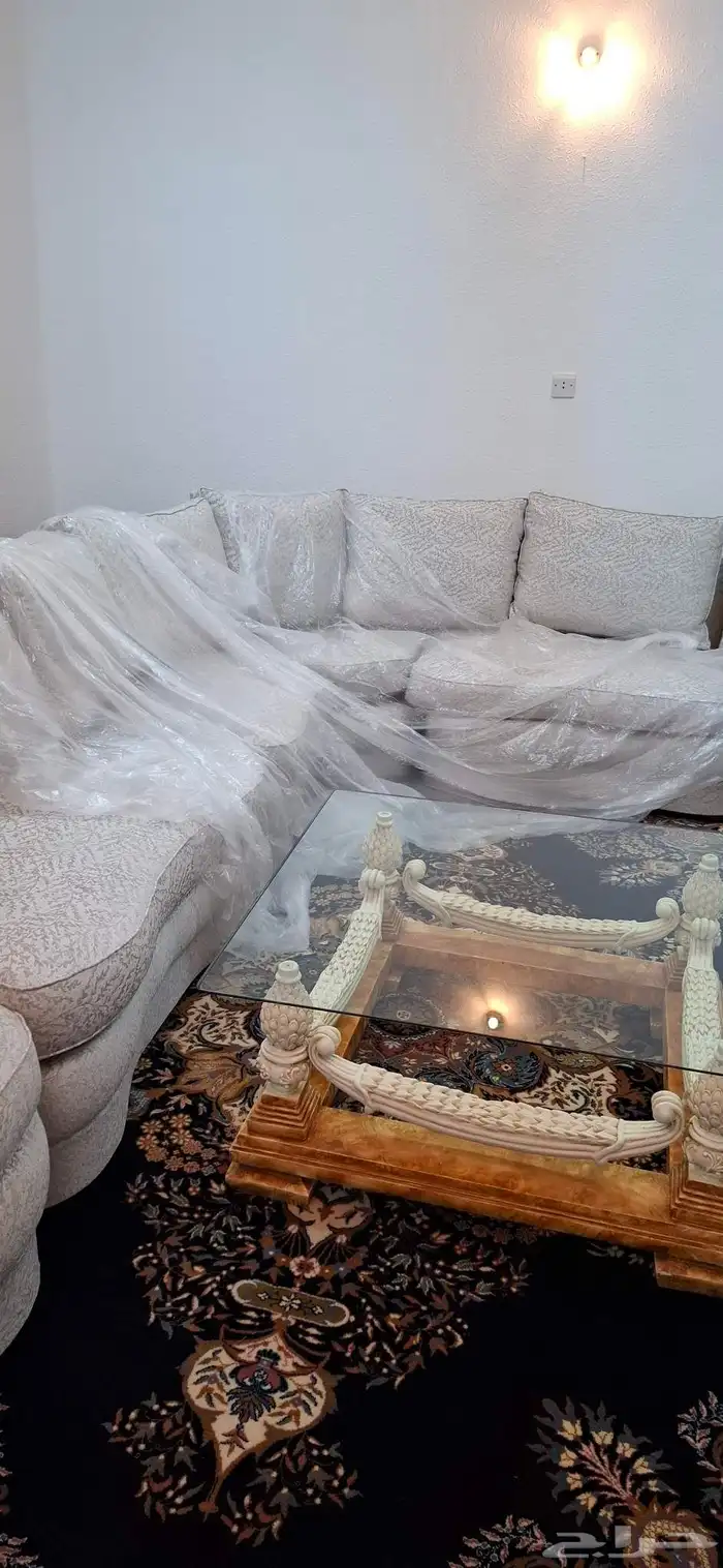 كنب جديد للبيع لم يستخدم قماش فاخر جدا 0