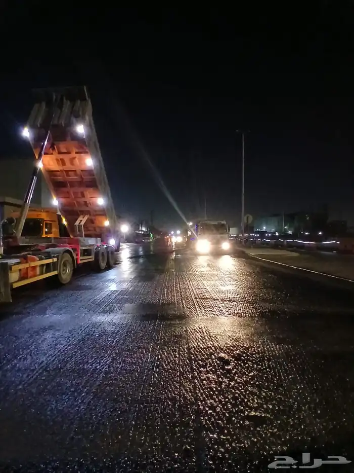 رش مادة الامسي ون والارسي تو اعمال اسفلت 9