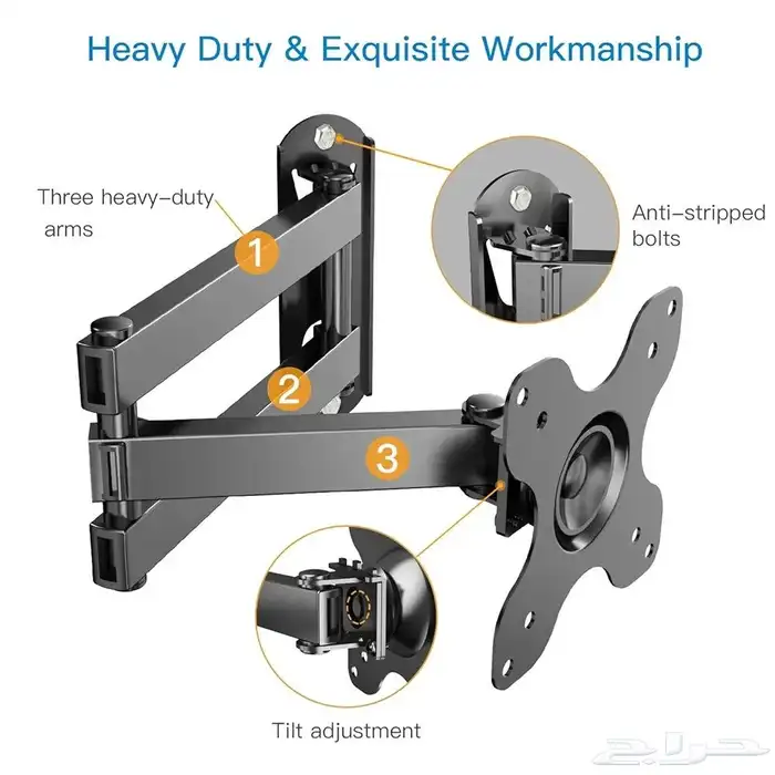 قاعده تلفزيون متحركه من 10 بوصه الى 32 24