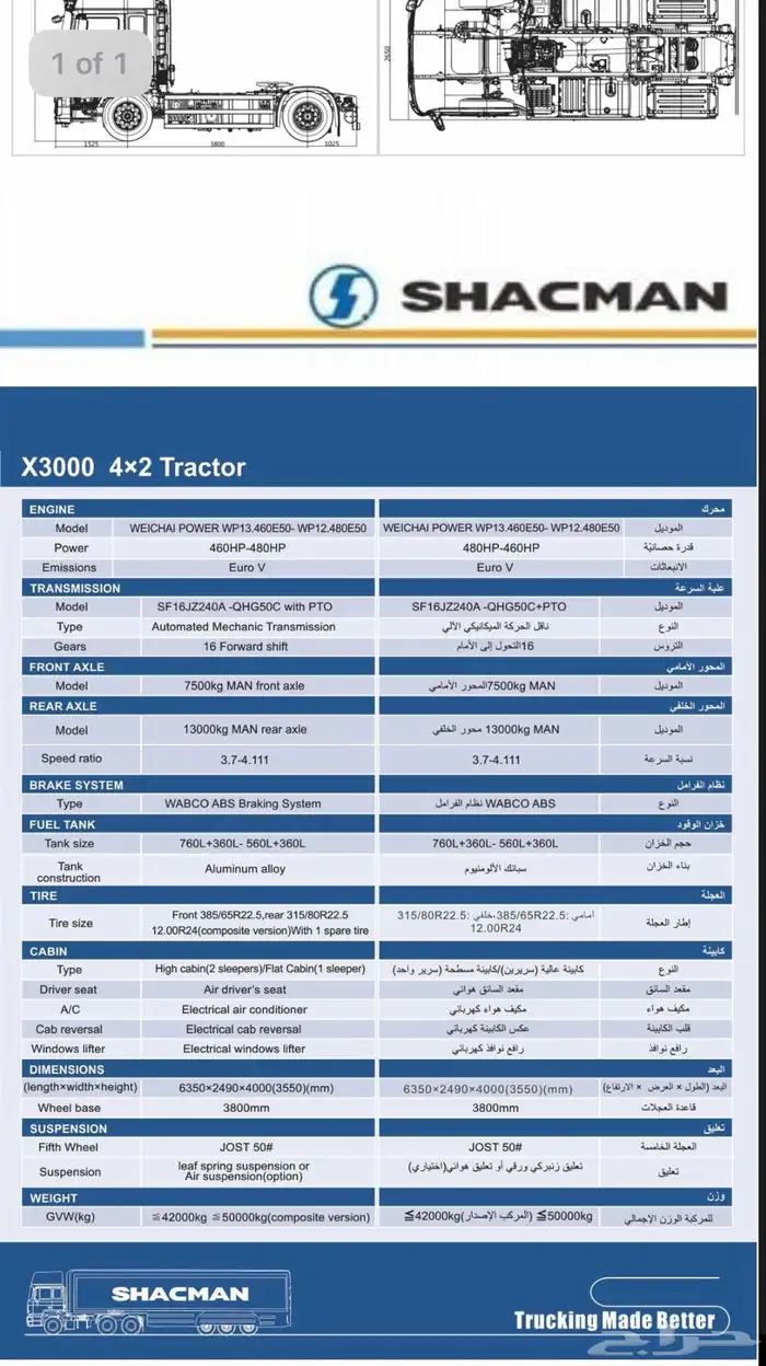 شاحنات شاكمان 2025 اصفار 2