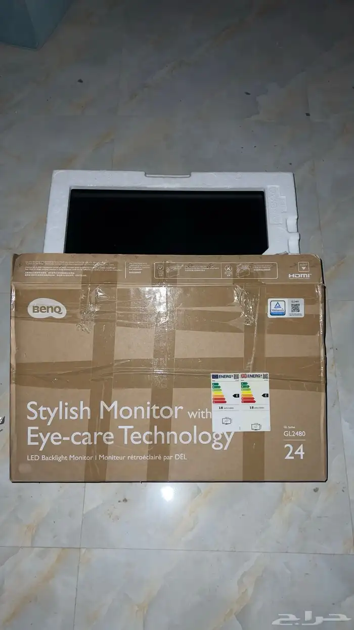 شاشة قيمنق BenQ كرتونها معها جديده 1