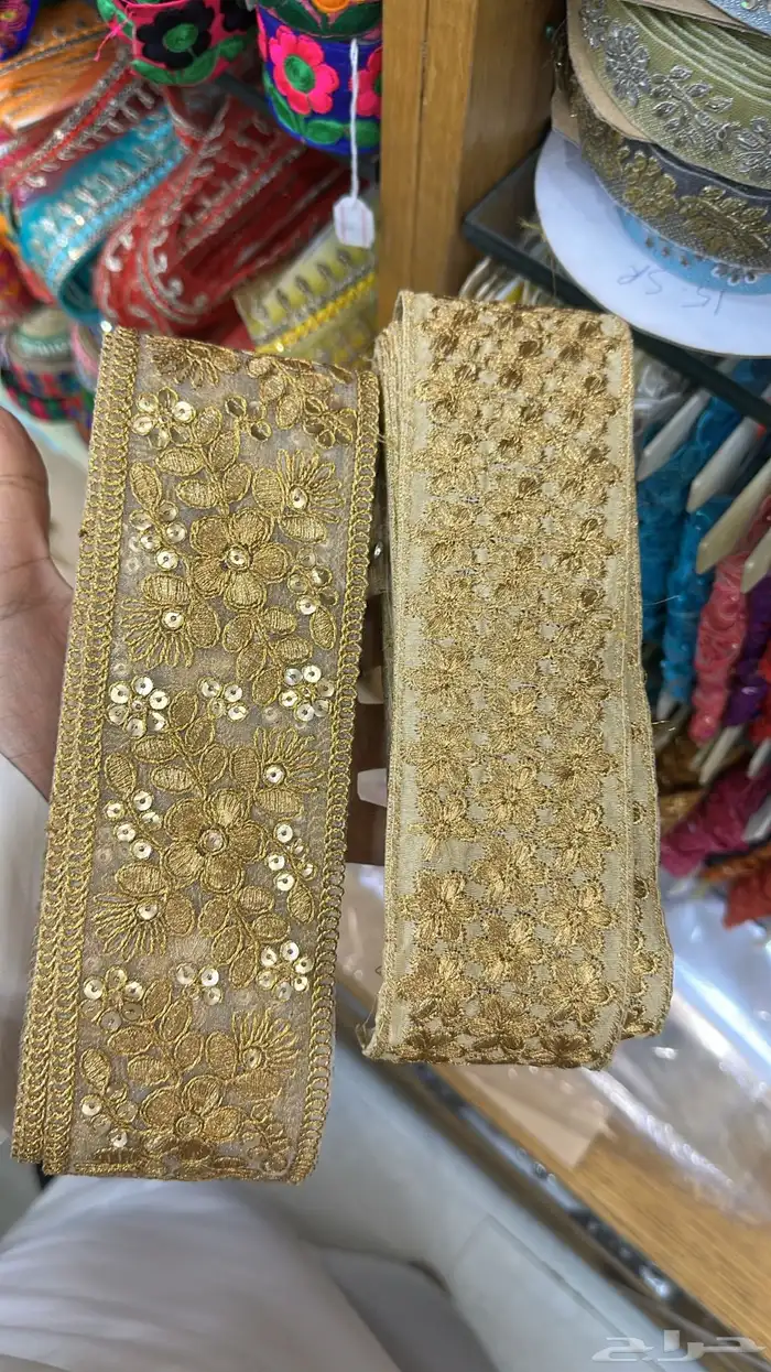 كلف عبايات ذهبيه تراثيه كلفه شعبيه كلف زري مناسبات جلابيات 6