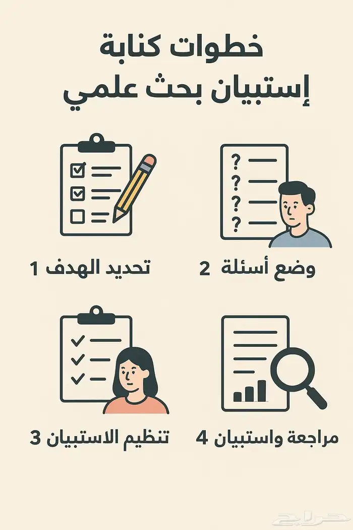 كتابة إستبيان اكتروني - أسئلة الاستبيان الاستطلاع إلكتروني 1