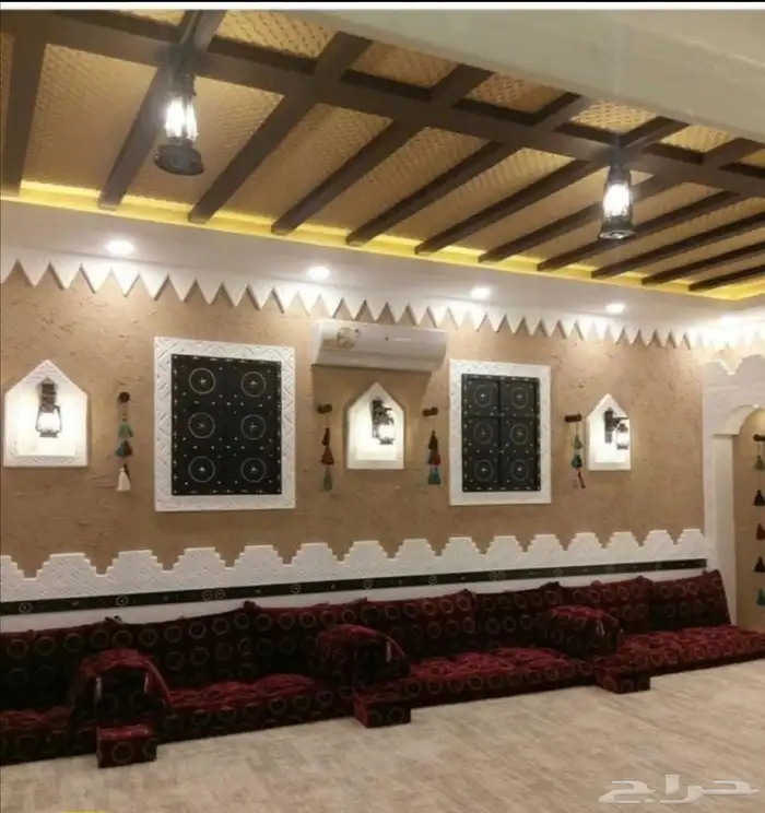 _مجالس_ شعبية _مشبات_ طين _طبيعي _ 7