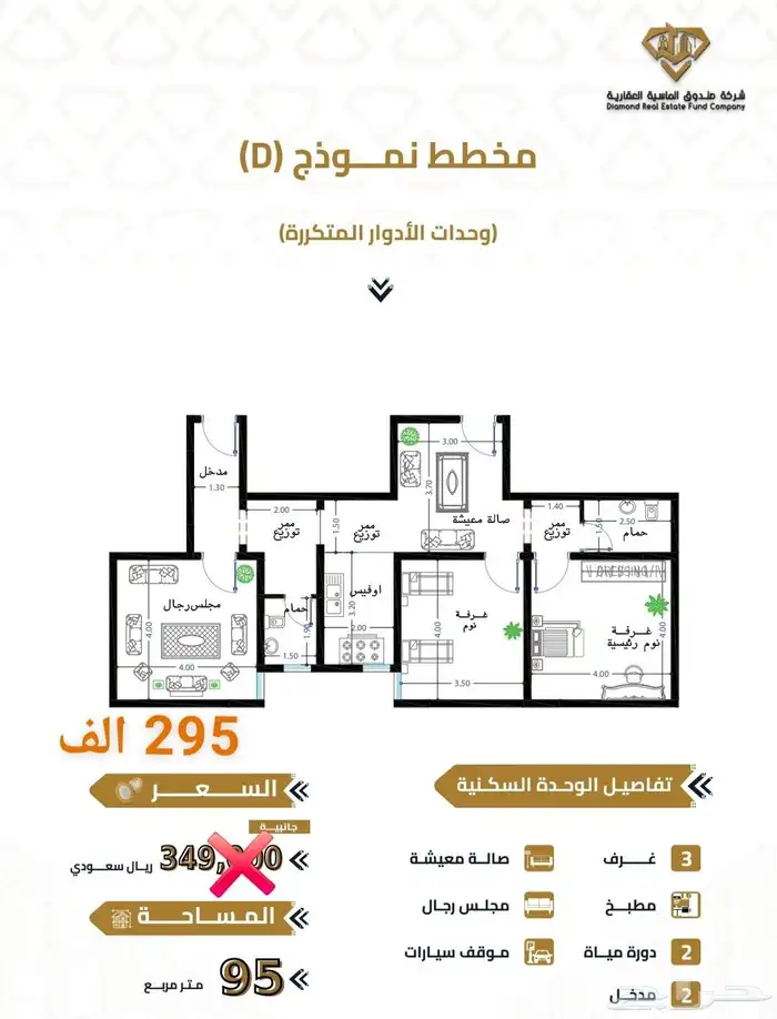 عرض خاص شقق تمليك قيدالإنشاءب295الف قرب كدي والحرم على دفعات 1