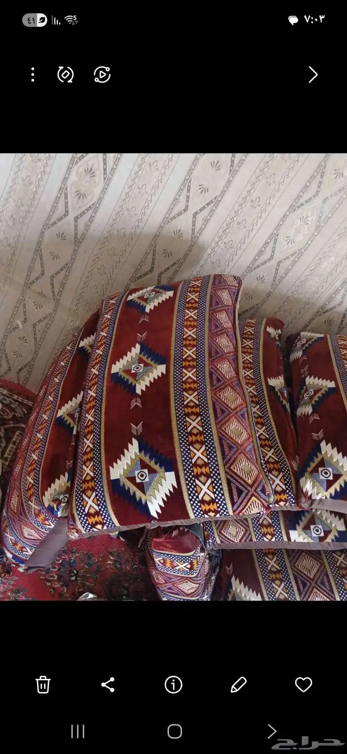 للبيع مساند واربع مراكي ودفيتين 0