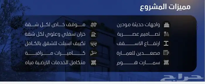 شقق فاخره للتمليك والاستثمار غرفتين وثلاث و4 غرف حي النزهة 6