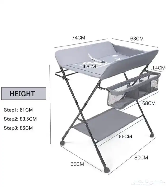 طاوله تغيير قابله للطي للاطفال 3