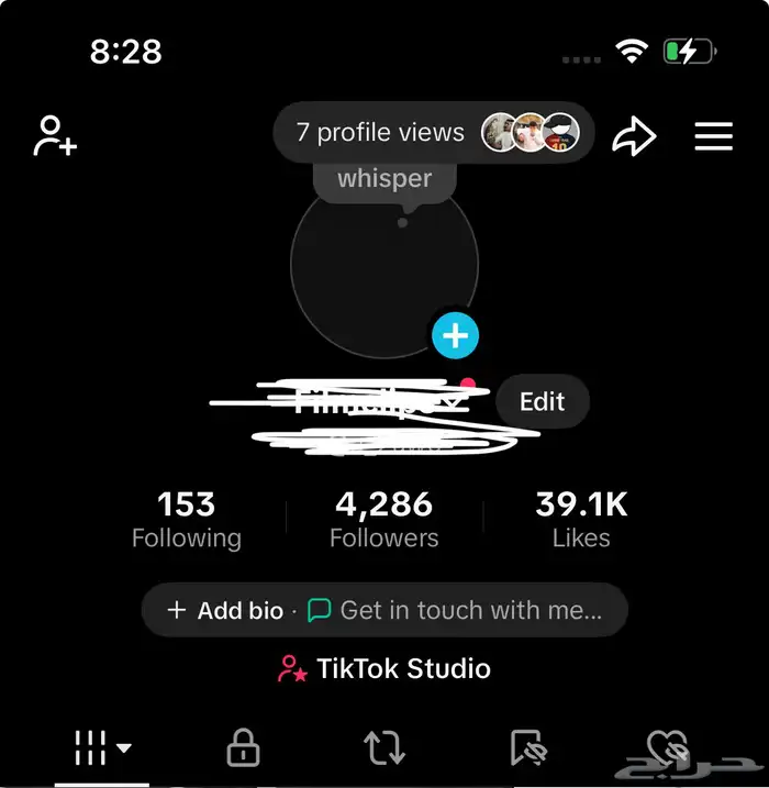 حساب تيك توك 0
