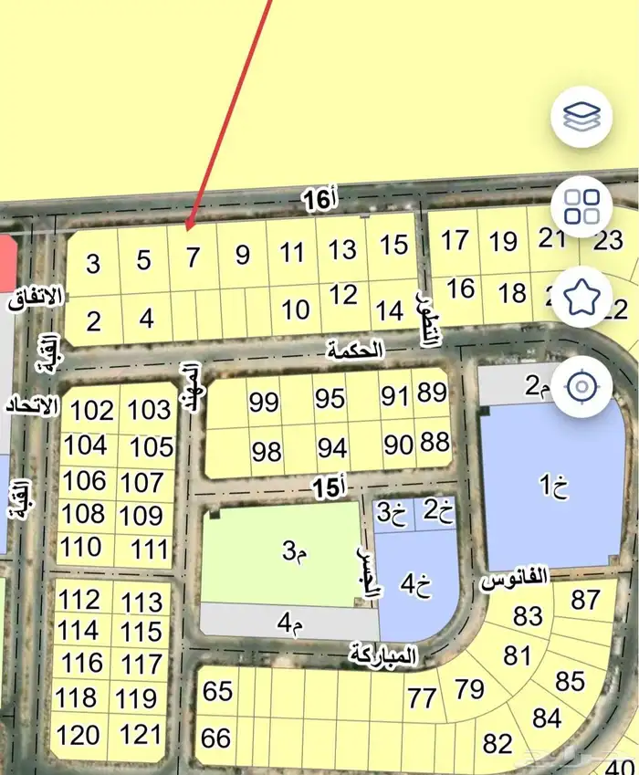 للبيع ارض 1200 متر لؤلؤة العزيزية شارع 40شمال 0