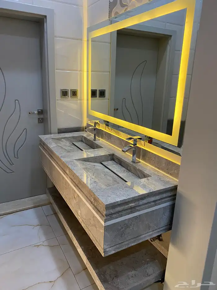 تفصيل وتركيب مغاسل رخام ومرايات 13