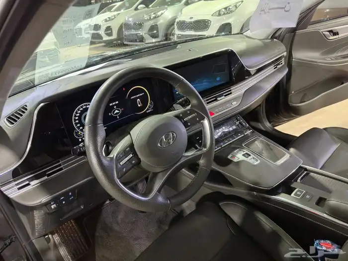 هيونداي ازيرا اخضر غامق 2021 بنزين بطاقة جمركية وارد كوريا 9