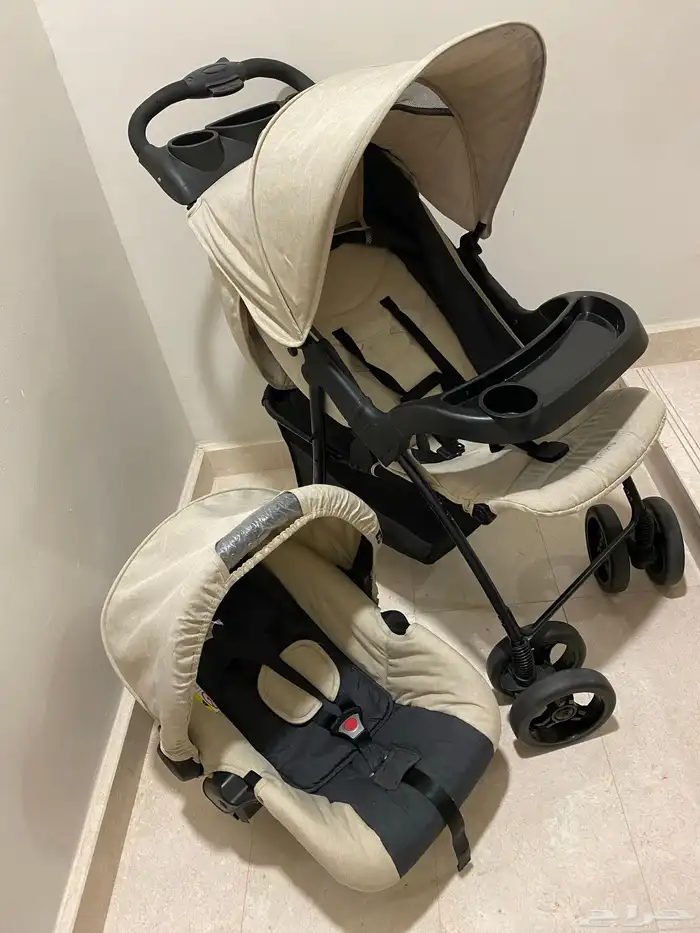 طفم عربة وكرسي سيارة جونيور 0
