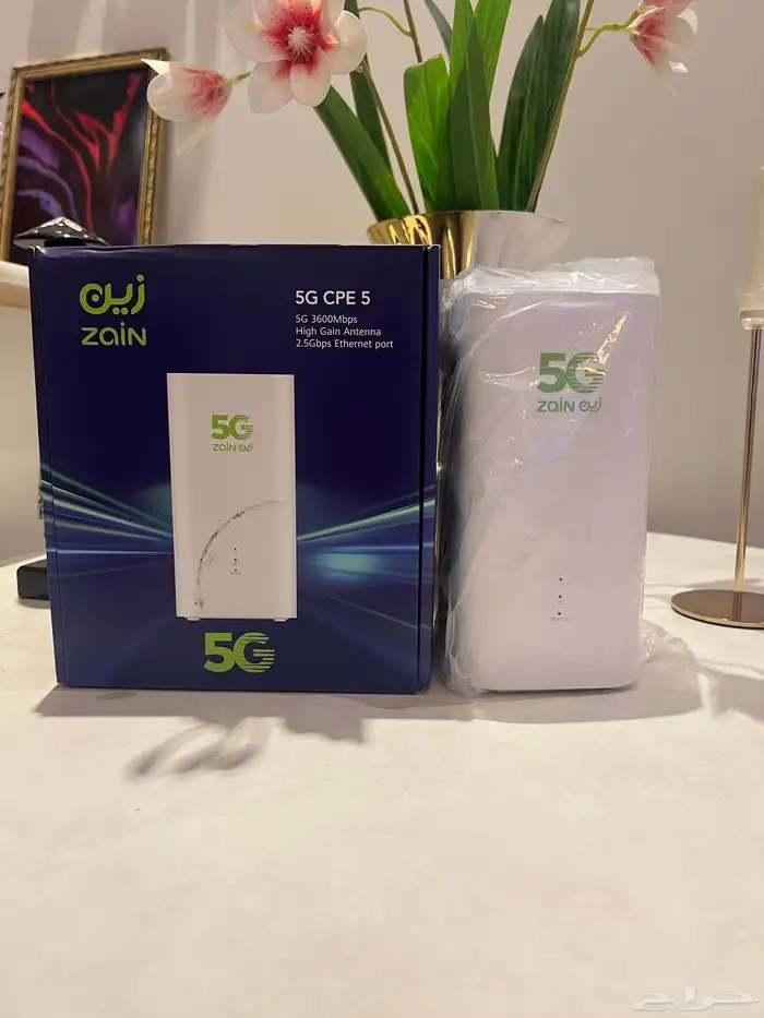 جهاز راوتر زين 5G شبه جديد مع كامل اغراضه 0