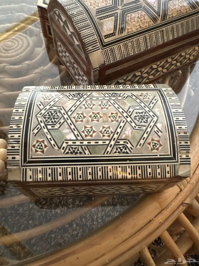 مسباح عاج طبيعي مع صناديق تراثية 4