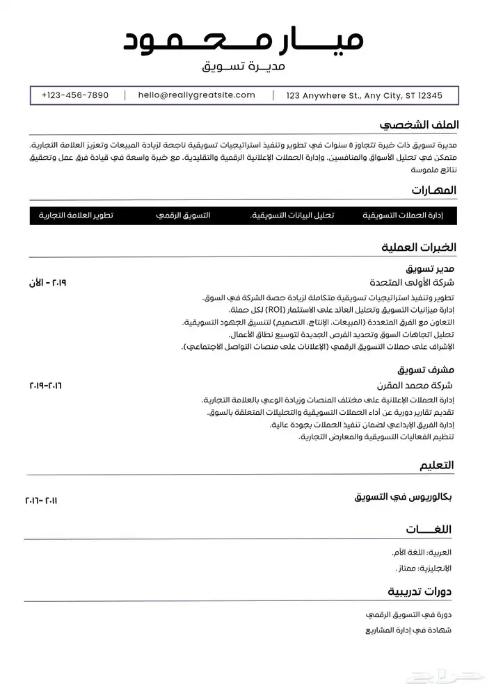 تصميم سيره ذاتيه 0