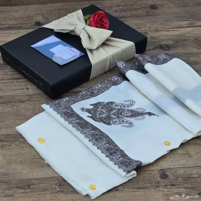 شال كشمير مطرز صوف 1