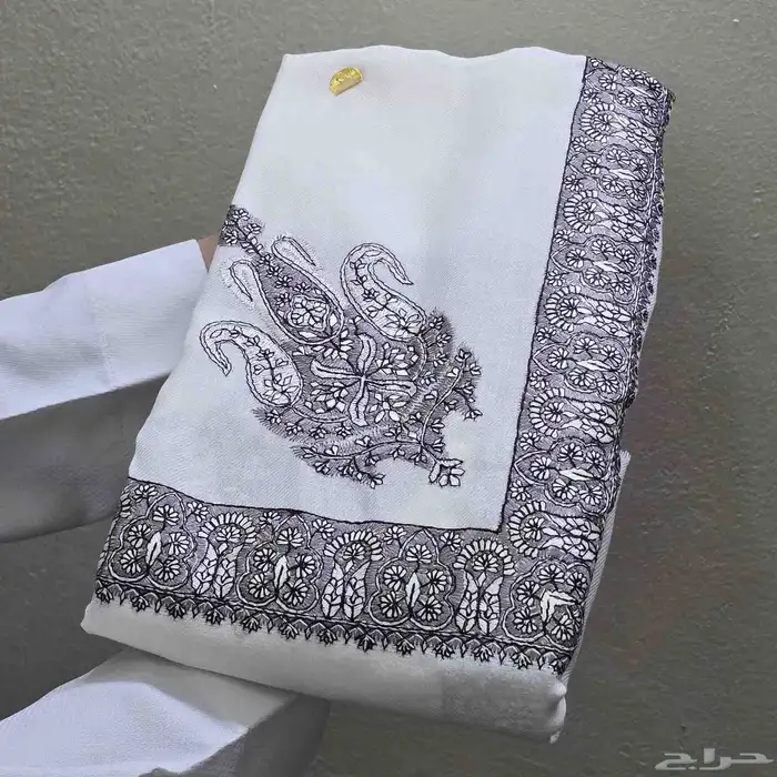 شال كشمير مطرز صوف 8