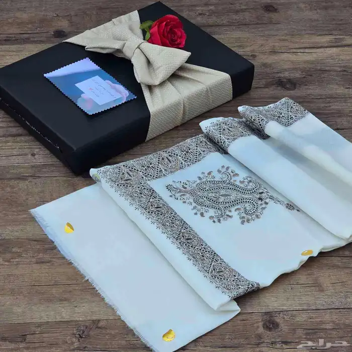 شال كشمير مطرز صوف 24