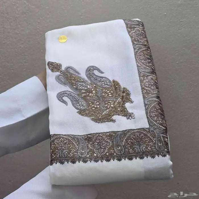 شال كشمير مطرز صوف 0