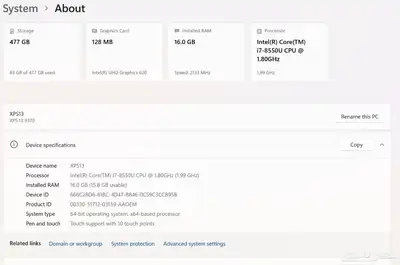 Dell XPS 13 index