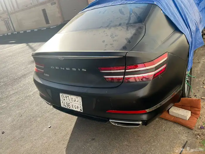 جينسس g80 2024 اسود للبيع (مصدومه) 5