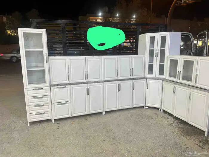 مطبخ شبه الجديد حرف ال مقاس 6متر للبيع 2