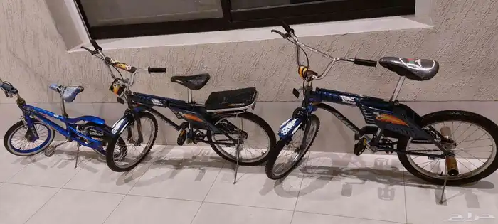 السلام عليكم .. .عدد 3 سياكل مستخدمة وواحد استخدام قليل جدا 0