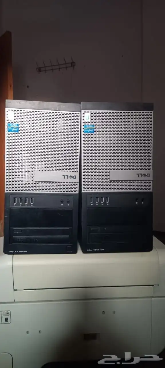 أجهزة كمبيوتر جديده عدد 6 مع شاشاتها 5 طابعات اتشي بي 1ماسح 4