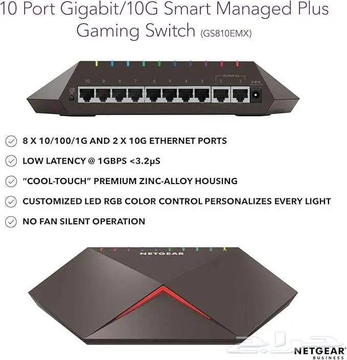 سويتش NETGEAR Nighthawk SX10 الاحترافي   10G 2