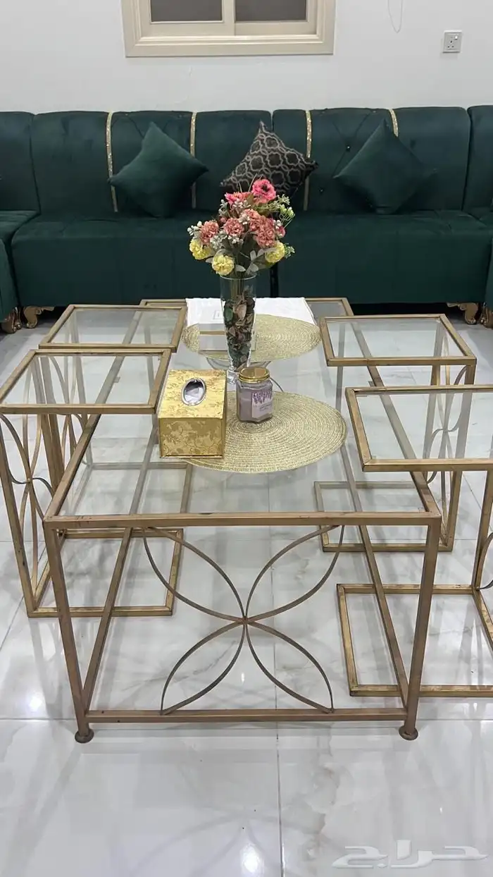 كنب 4 5 اخضر ملكي 1