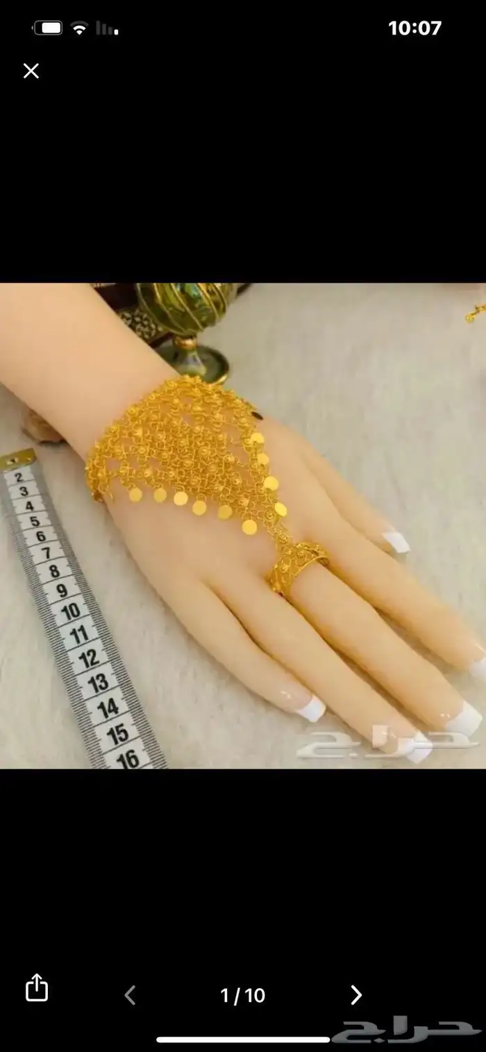 طقوم وبناجر وكفوف تصميم تركي من الفضه عيار 925 مطلي ذهب 3