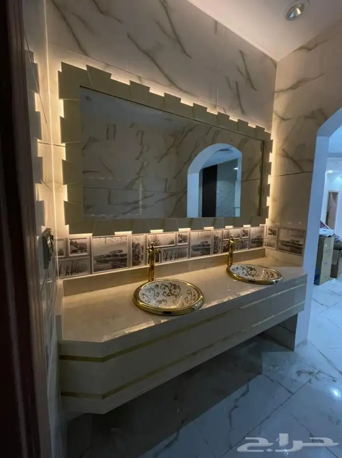 تفصيل وتركيب مغاسل رخام ومرايات 10