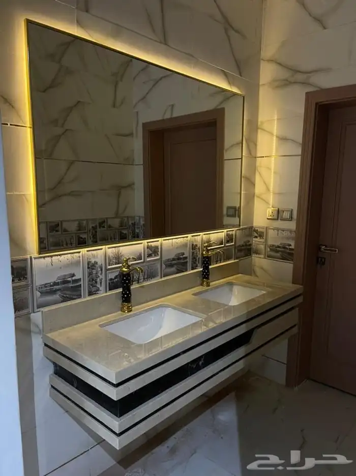 تفصيل وتركيب مغاسل رخام ومرايات 8