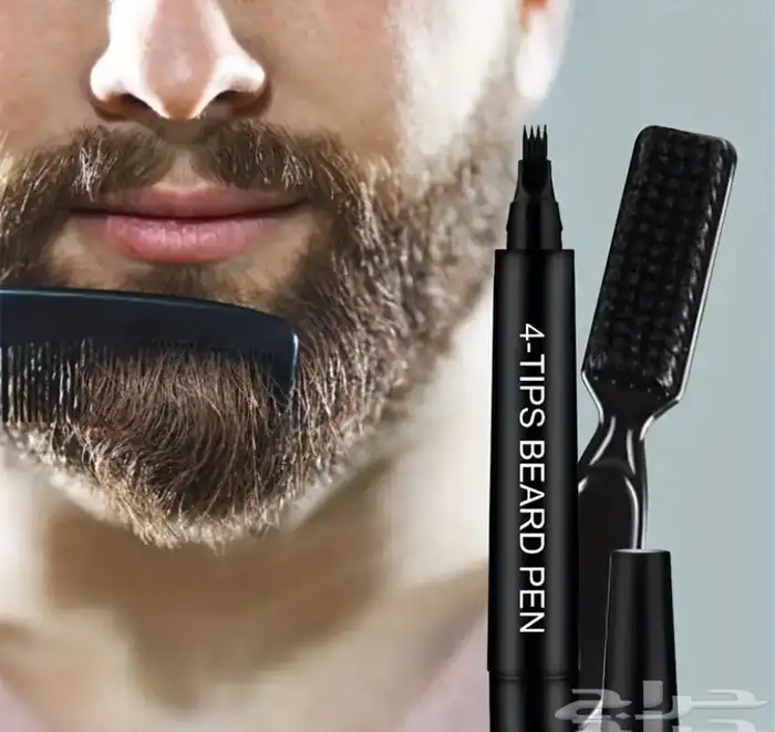 قلم الذقن الاصلي ثبات عالي مميزاته يغطي الشيب وفرغات الذقن 2
