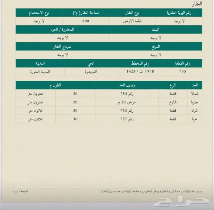 أرض سكنيه بمخطط الصويدره الأول 0