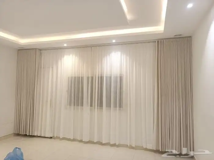 ستائر ويفي ستاير ستاره تفصيل ستائر ويفي بلاك اوت لينن مخمل 5