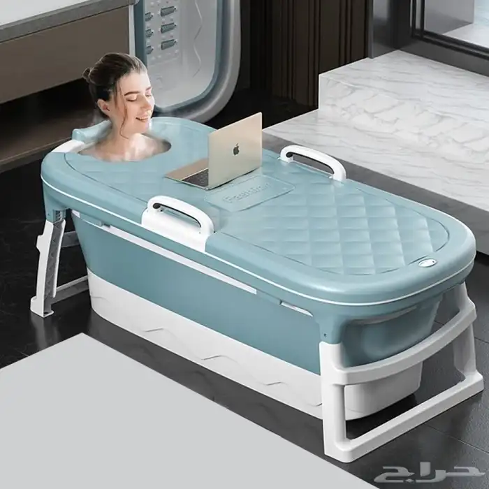 وقت الاسترخاء صار أذكى من قبل  بانيو استحمام متنقل بلونين 0