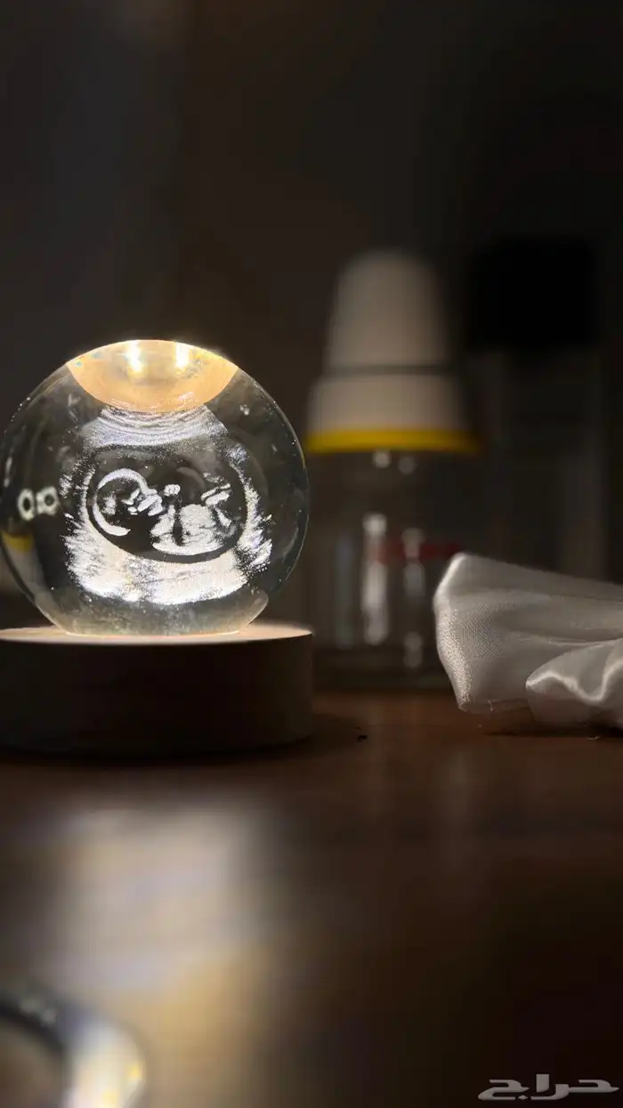 إضاءة كريستال على شكل جنين 9 حبات 0