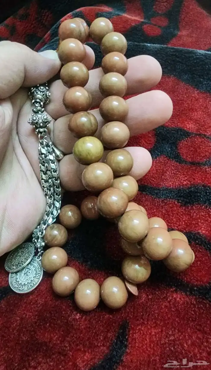 خاتم عقيق يماني فضة سبحة فاتوران كريمي 0