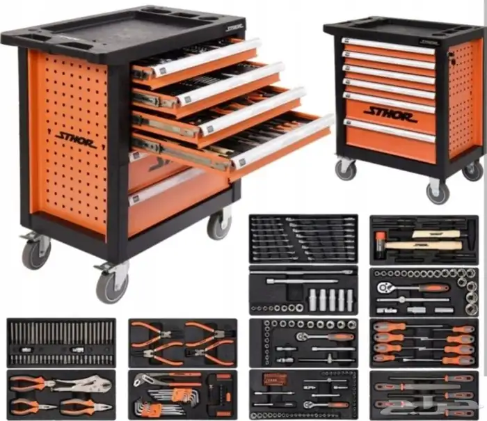 صندوق عده متكامل للورش ومراكز صيانة السيارات 6