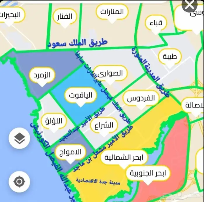 للبيع اراضي ابحر الشمالية حي الزمرد حي الياقوت حي الفنار 0